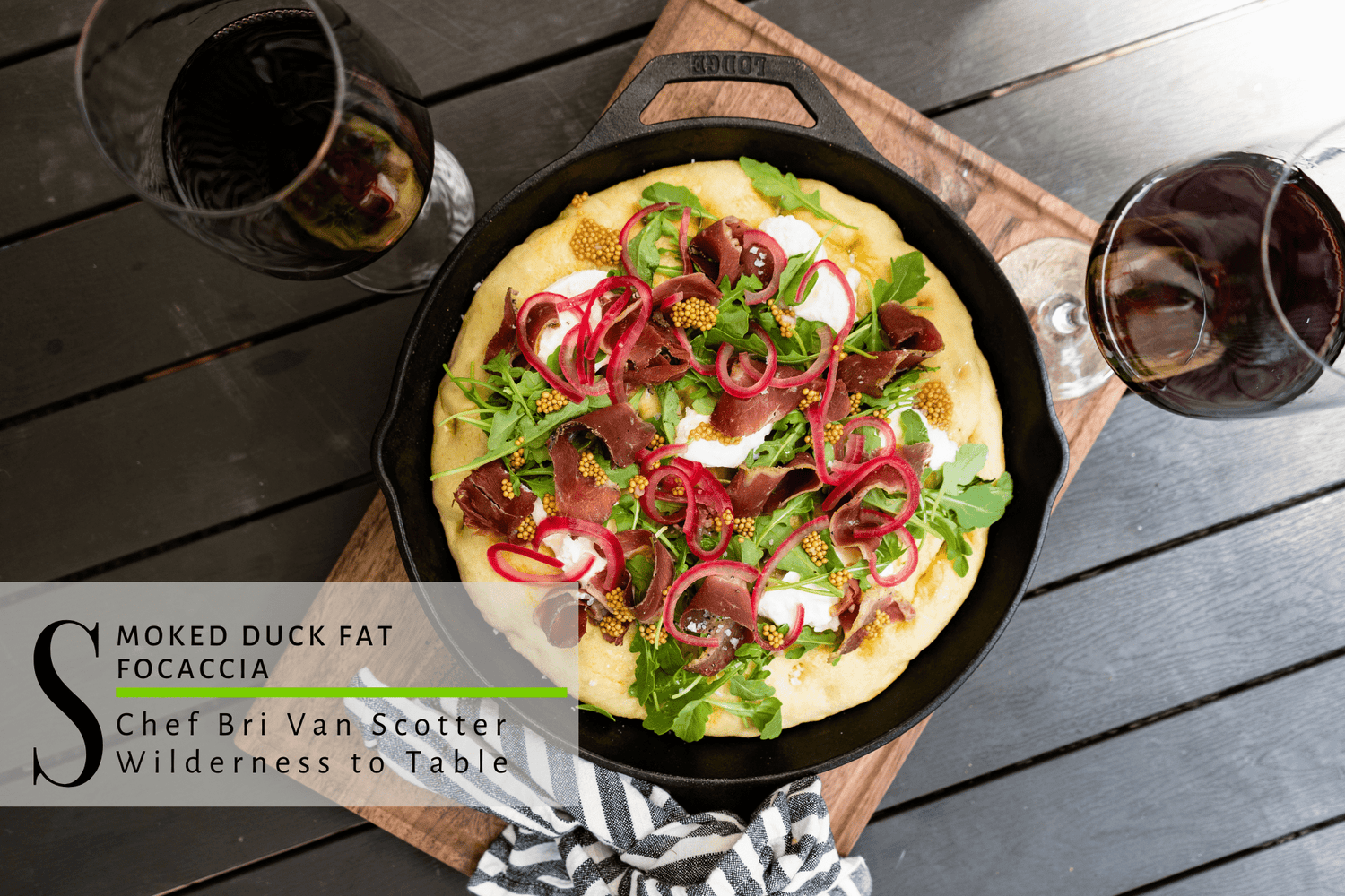 Smoked duck fat focaccia