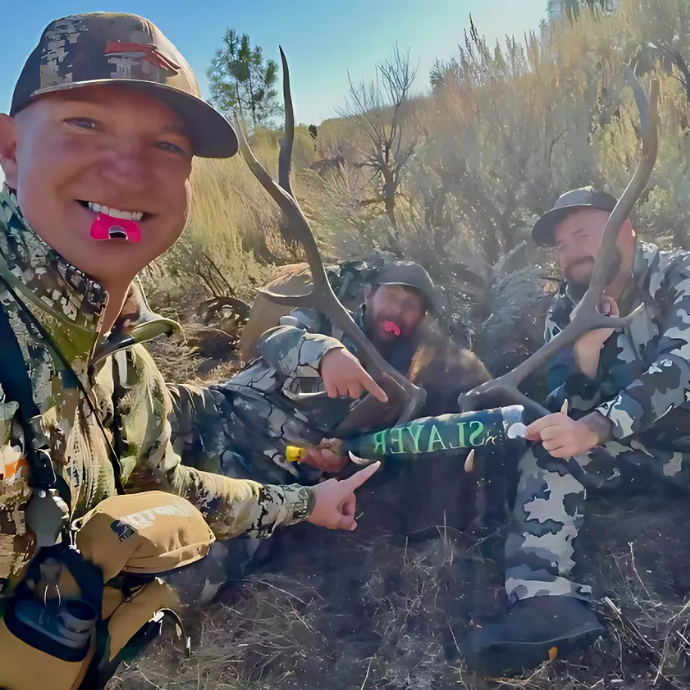 Hunter shares moment of success with mature bull taken using diaphragm and bugle call combo