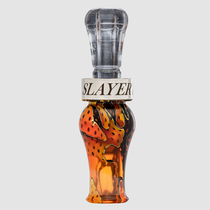 drake slayer single reed duck call in blue wing mesh