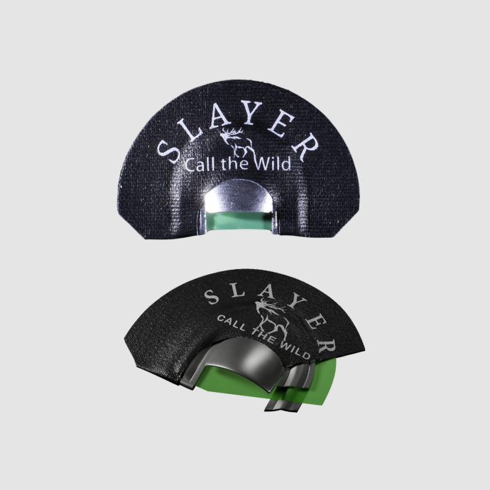 Musselshell Elk Reed with black tape and green latex from Slayer's Clearwater Elk Diaphragm Series