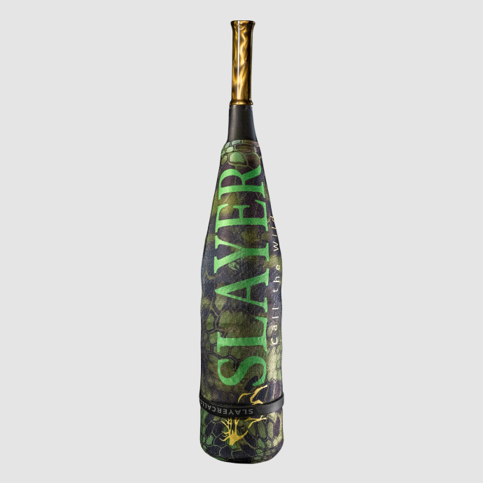 ArchAngel elk bugle in shown with Kryptek camo cover and kodiak venom acrylic mouthpiece