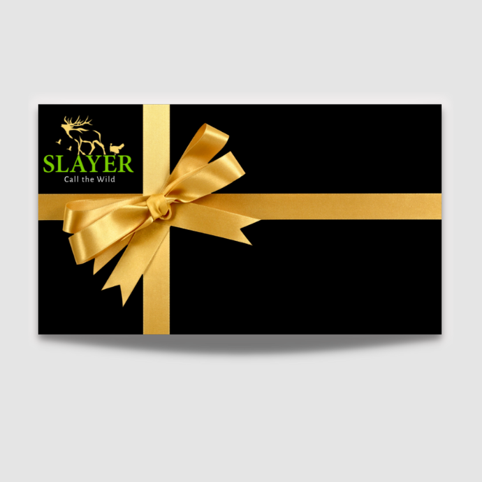 Image of a virtual Slayer Gift Card from Slayer Calls