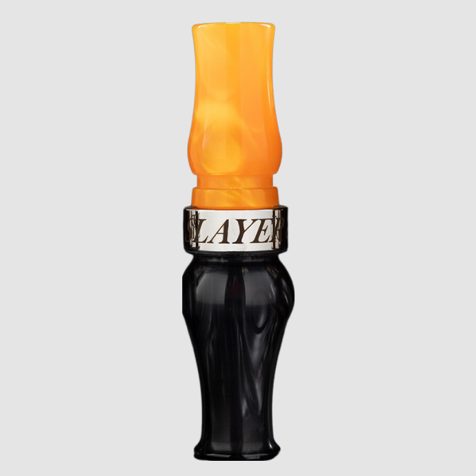 The Honker goose call in black and orange acrylic