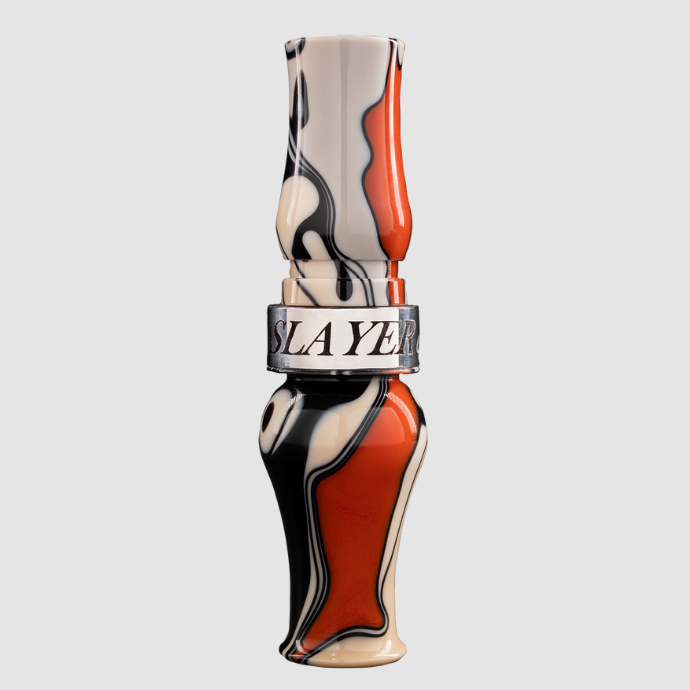 Slayer's Tar Belly Speck Call in Iced Crackerjack - red, black and white camo
