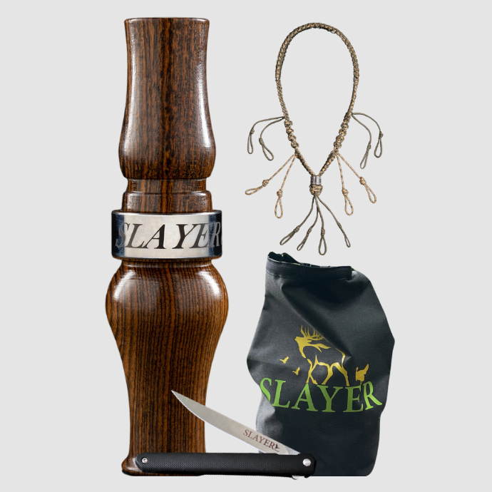 The Axe Goose Hunting Pack with Slayer's Axe Slayer Goose Call, USA made lanyard and dry bag for ammo