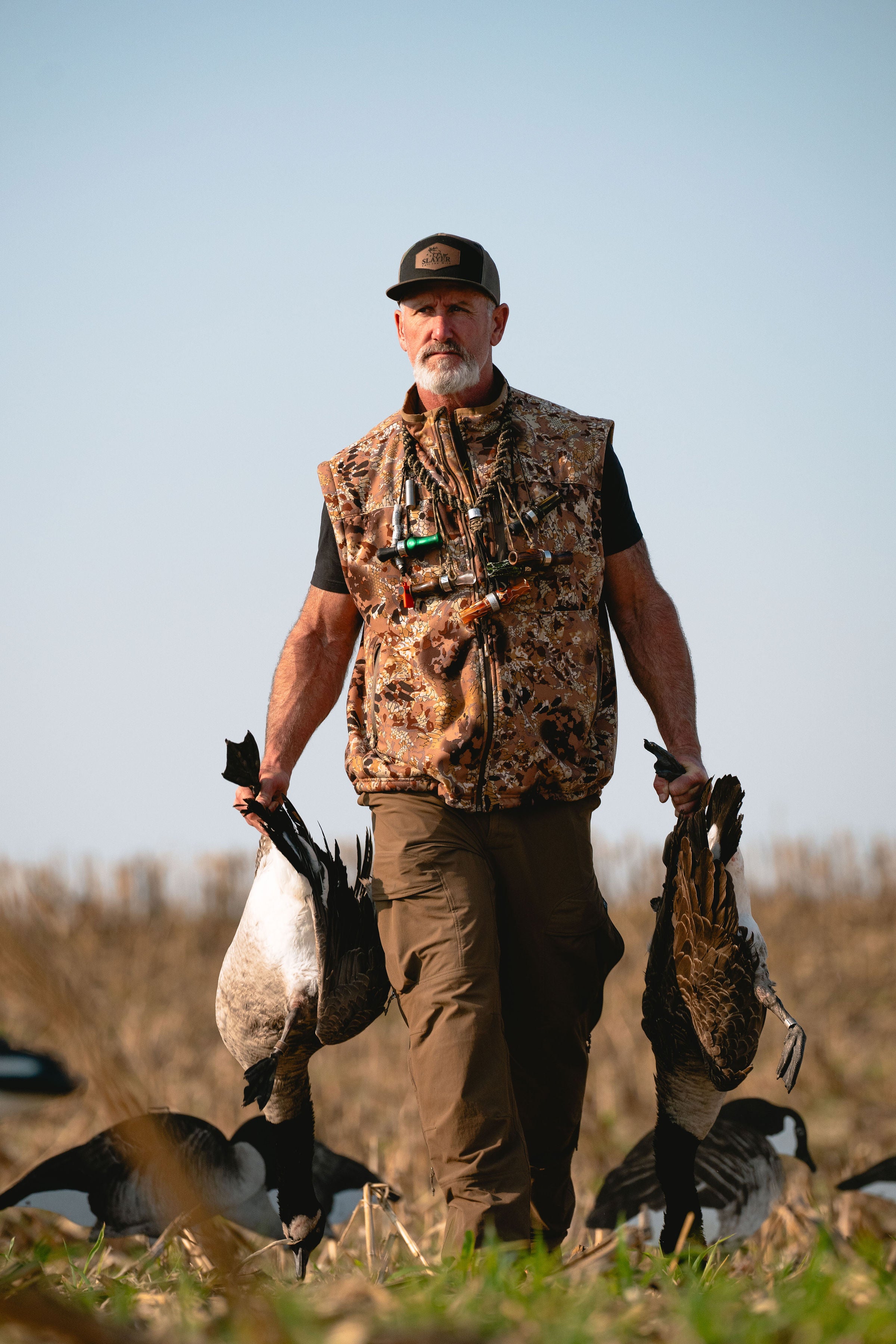 Founder Bill Ayer while he is goose hunting