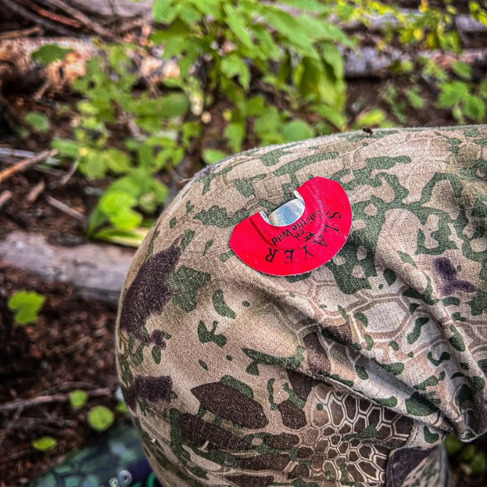 Slayer's red Miner elk reed being used in the field by an elk hunter