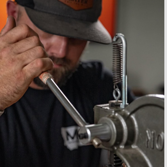 Cody McCarthy, Coach &
Head of Product Innovation makes elk reeds and tests quality