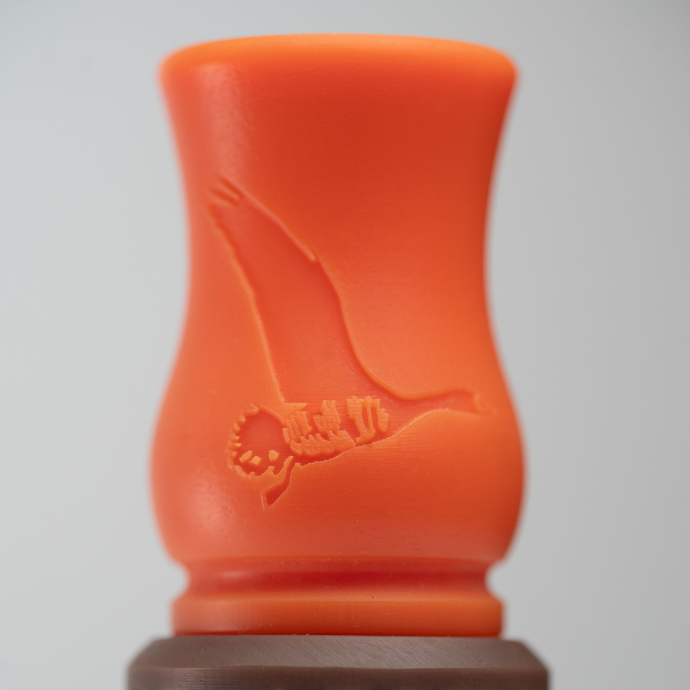 close up image of orange insert of a SLAYER speck call