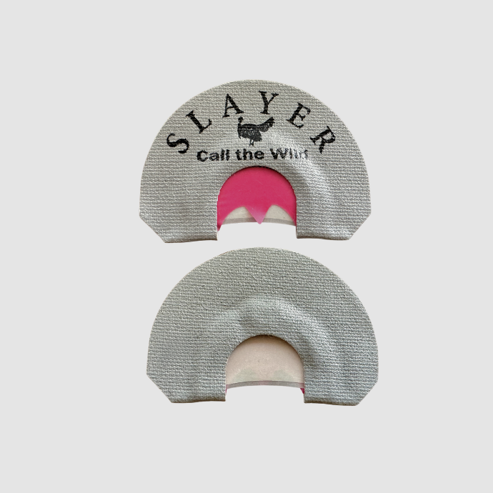 Grey Batwing turkey mouth call with white background