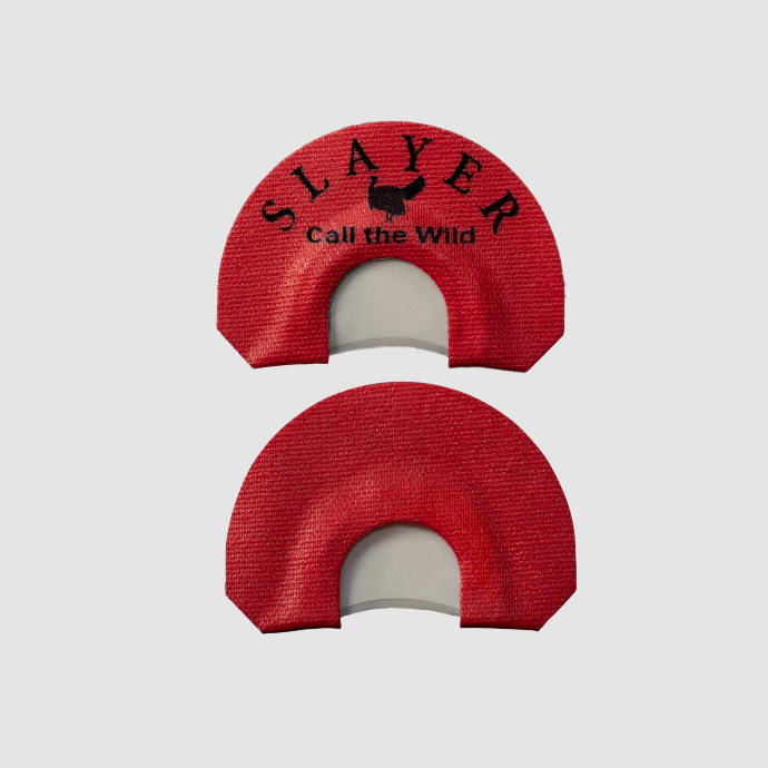Straight Double Turkey Call from Slayer Calls, turkey call with red tape and white latex