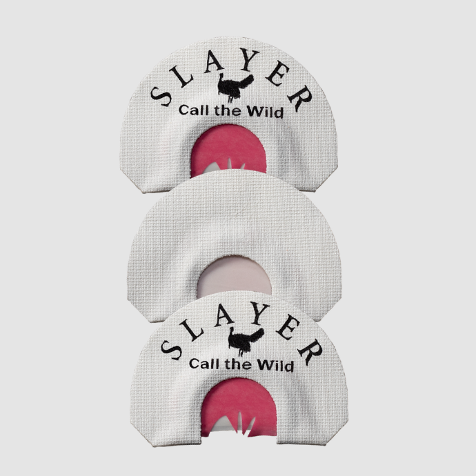 Fang Cutter Turkey Call - 3-Pack of Turkey Mouth Calls from Slayer Calls, white tape and red latex