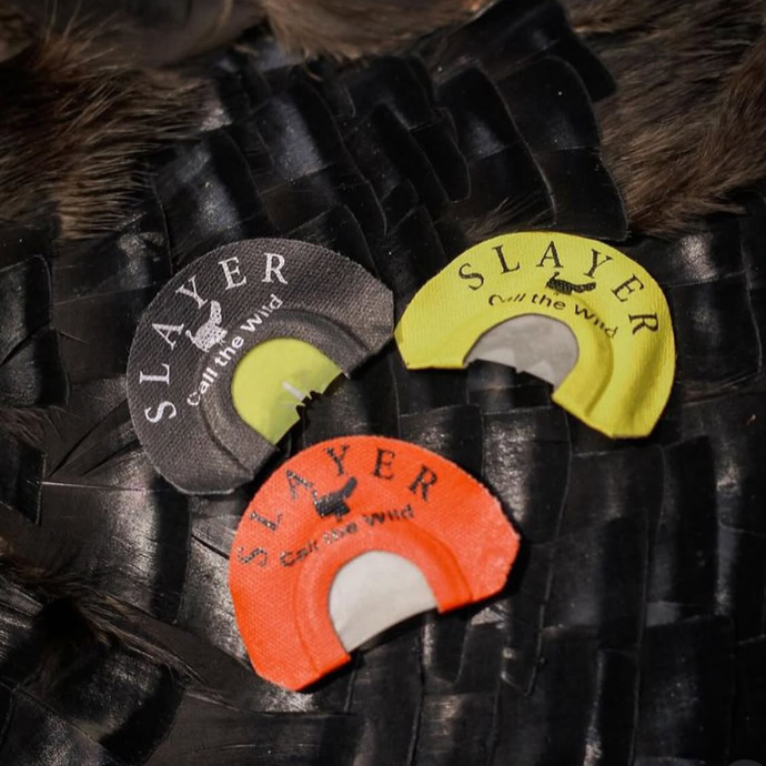 Center Cut Triple Turkey Call featured with the Black Batwing and Snake Bite turkey mouth calls