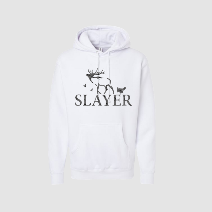 Slayer Hooded White Sweatshirt - Slayer Duck Calls