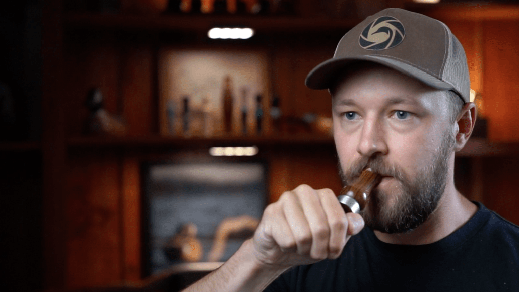 Matt Carey in Call the Wild, teaching viewers how to run a duck call