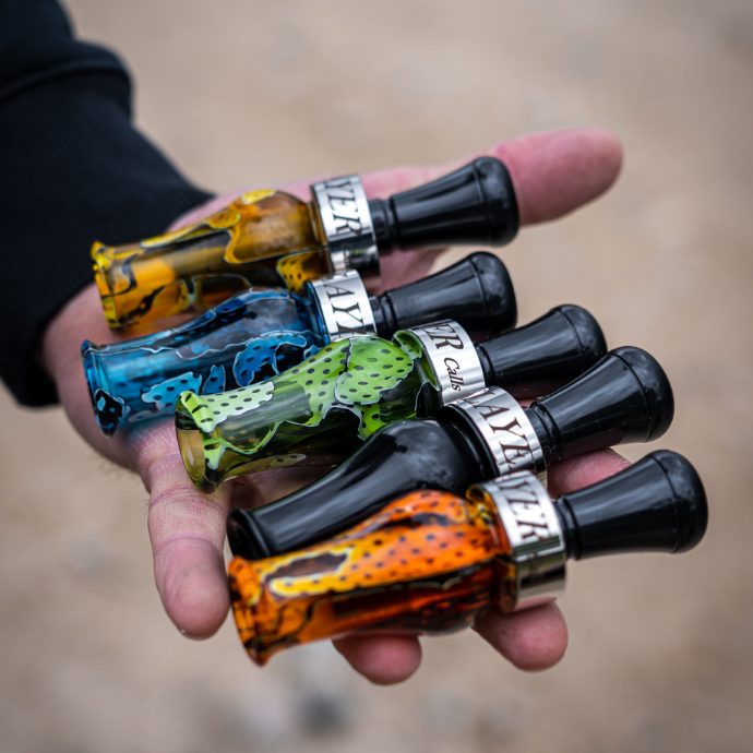 Ranger Duck Call | Acrylic | Double Reed & Single Reed Duck Calls from Slayer Calls in Yellow Jacket Mesh