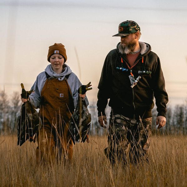 Father and daughter hunting