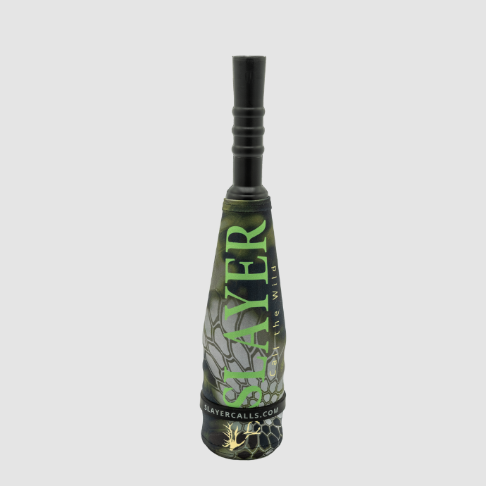 Slayer Calls Lil' Warrior 16.25" bugle tube with Krypek sleeve on a white background