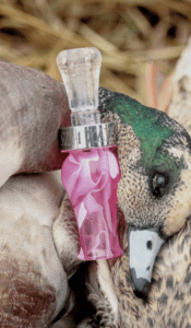 drake slayer double reed duck call in pink warrior color