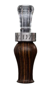 Suzie Slayer, wood duck call, double reed