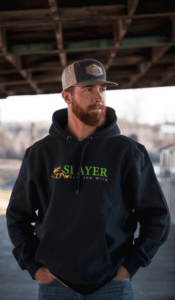 Slayer Calls hooded sweatshirt - man wearing Slayer Hoodie