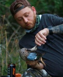 A successful day hunting, duck hunter Hayden Martin