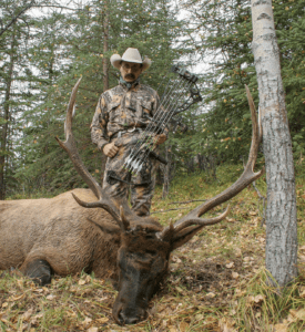 Bow hunter gets his bull elk
