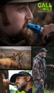 Learn how to use your call with Slayer's Call the Wild video series, image shows Tanner with the Ranger Double Reed duck call, Tommy on the Honker goose call and Bill with his elk bugle