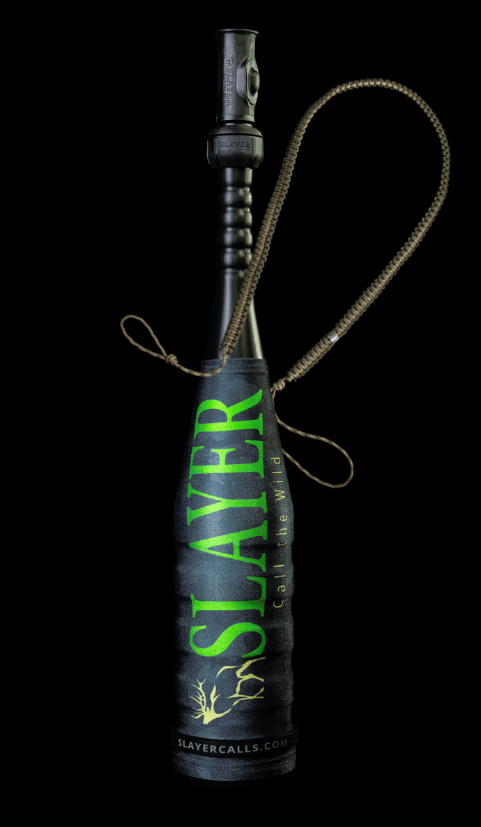 Slayer's Enchantress push button elk call, swagger bugle tube, bugle strap at 10% off