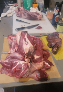 Meat Processing, meat on a cutting board