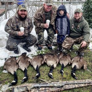 Hunter Mike Wec with friends and family out goose hunting for early season