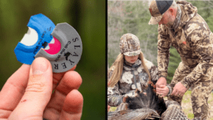 Slayer's turkey mouth calls shown with father daughter out turkey hunting